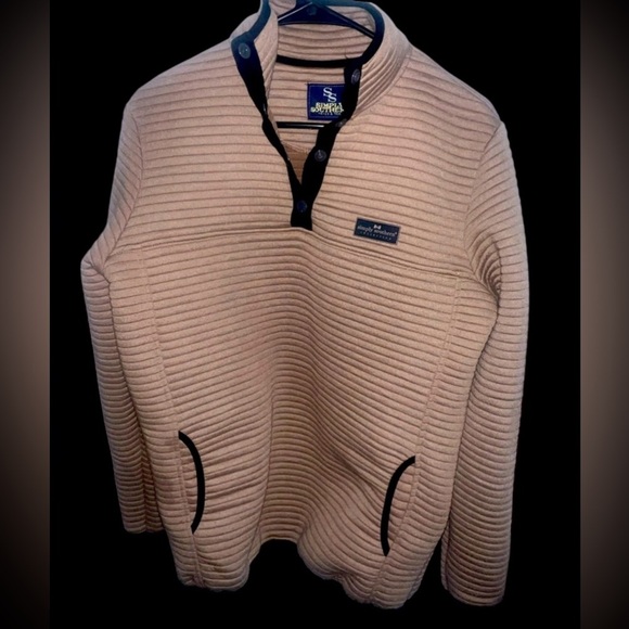 Simply Southern Tops - Simply Southern Mocha Ribbed Quarter Snap, Tan, Women's Medium